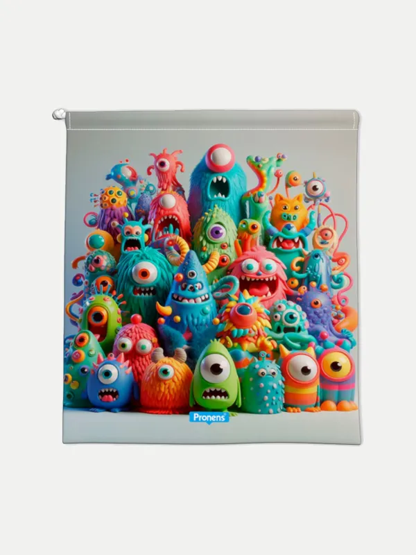 Bolsa guardería impermeable Monstruos de Colores
