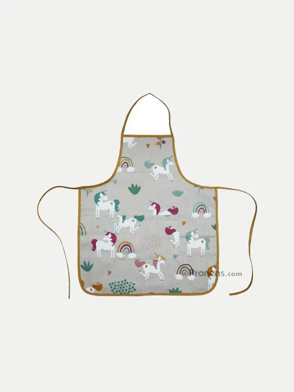 Delantal infantil impermeable Unicornios