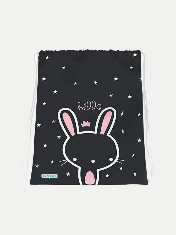 Bolsa mochila guardería personalizada Lapin noir