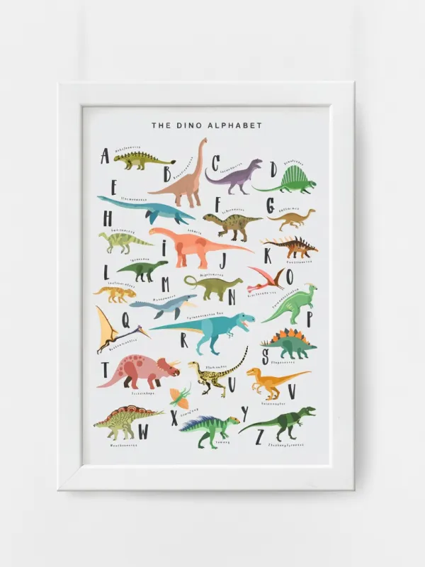 Lamina decorativa Dinosaurios Alfabeto