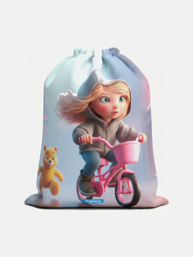 Bolsa guardería impermeable Astrid, vista de la bolsa cerrada