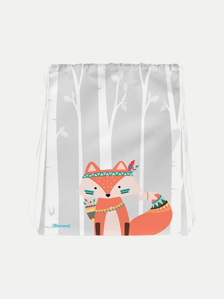 Bolsa mochila guardería personalizada Zorro tribal, foto 3