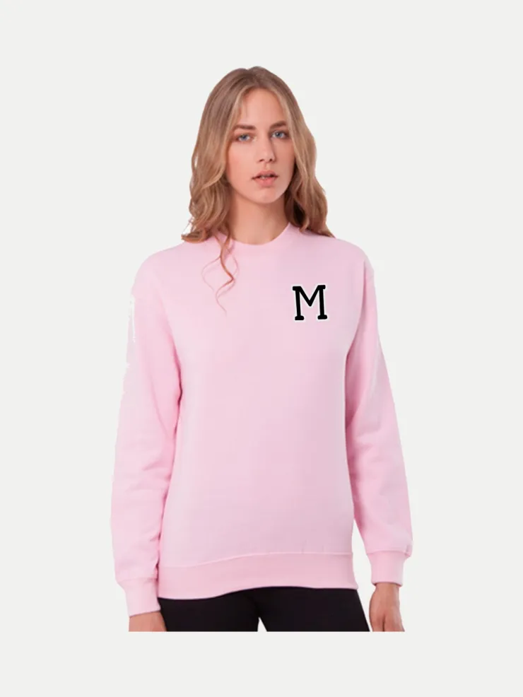 Sudadera rosa personalizada con iniciales, foto 4
