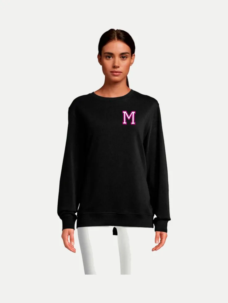 Sudadera negra personalizada con iniciales