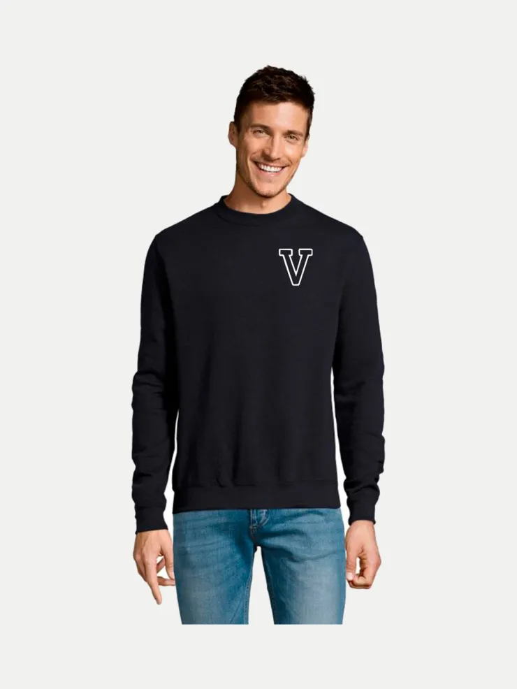 Sudadera negra personalizada con iniciales, foto 4