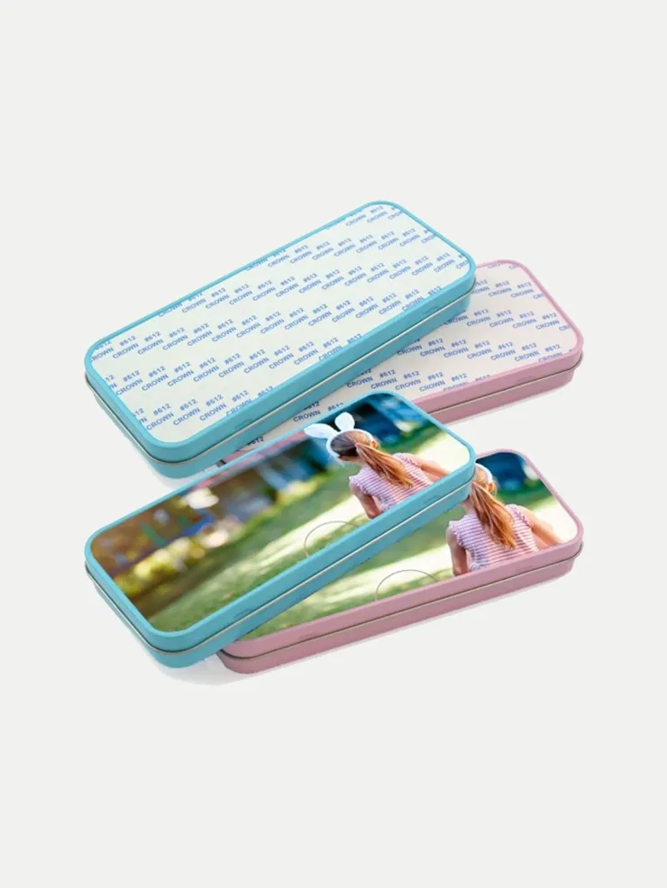 Estuche metálico escolar personalizado